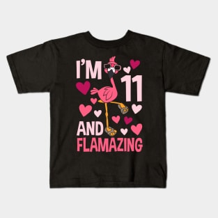 I'm 11 And Flamazing Flamingo Kids T-Shirt